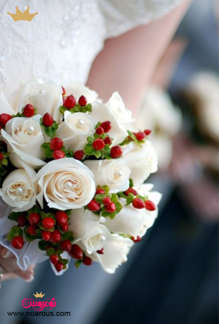آلبوم دسته گل عروس با گل های رز