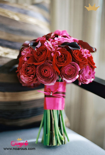 آلبوم دسته گل عروس با گل های رز