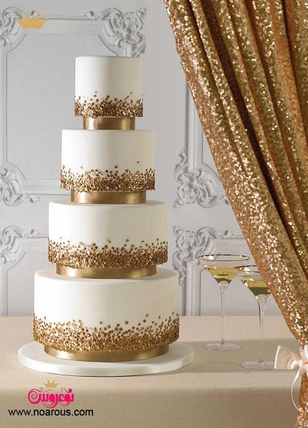 آلبوم کیک عروسی طلایی