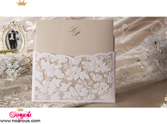 کارت عروسی دست ساز طرح گیپور