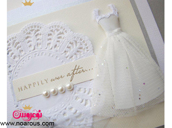 کارت عروسی دست ساز لباس عروس