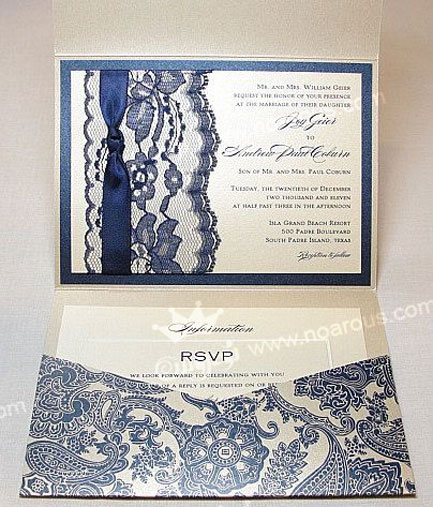 کارت عروسی برای عاشقان رنگ آبی
