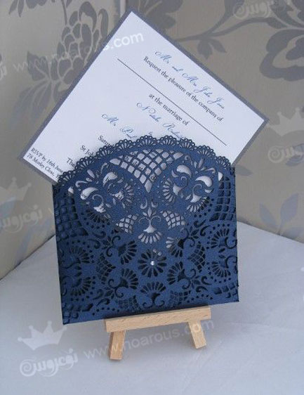 کارت عروسی برای عاشقان رنگ آبی