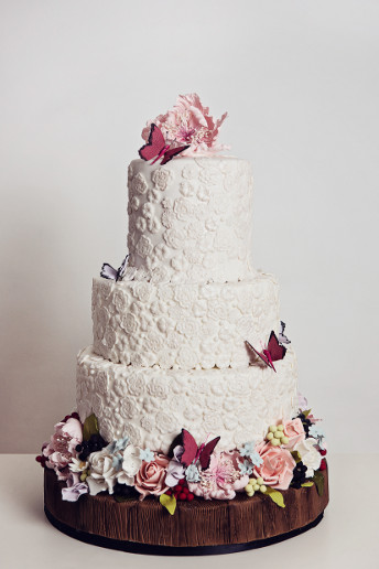 آلبوم عکس کیک عروسی گل گلی