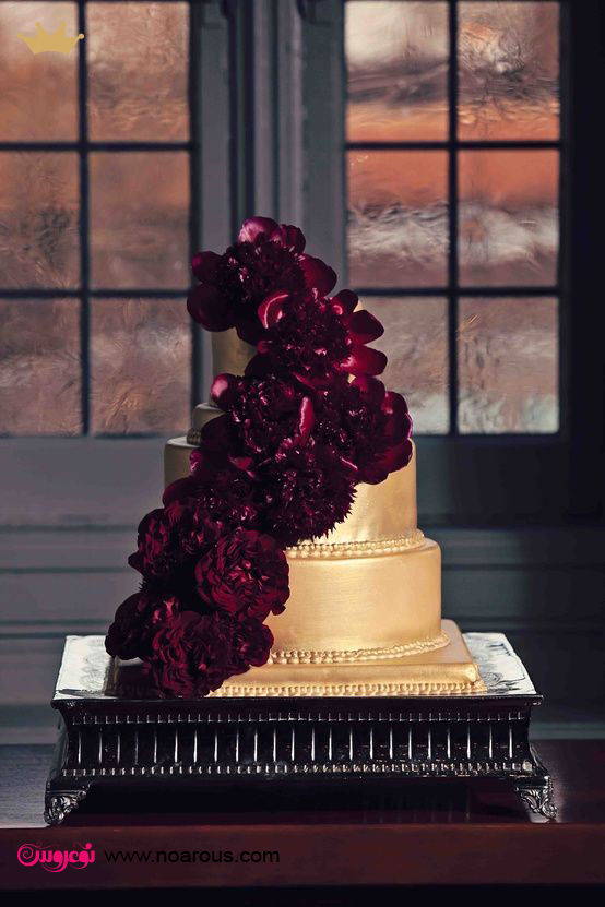 آلبوم کیک های عروسی هماهنگ با رنگ سال 2015